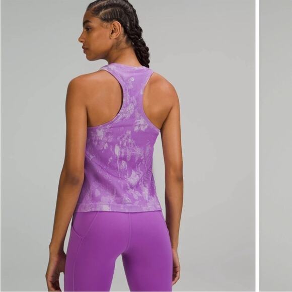 Lululemon swiftly tank race length moonlight magenta/ lavender size 10 - Picture 2 of 6